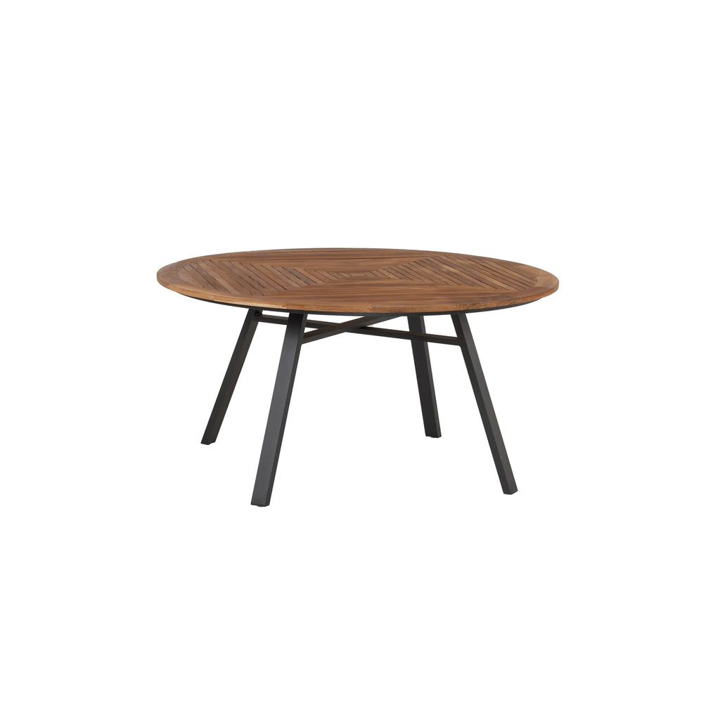 Round Coffee Table – Natural Wood & Architectural Steel