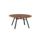 Round Coffee Table – Natural Wood & Architectural Steel
