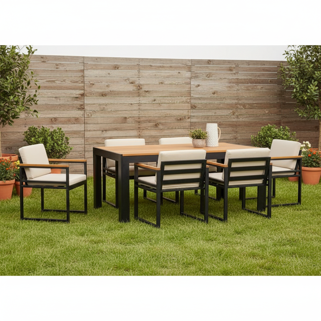 Unity 6-Seater Outdoor Dining Set – Cozy Comfort Edition
