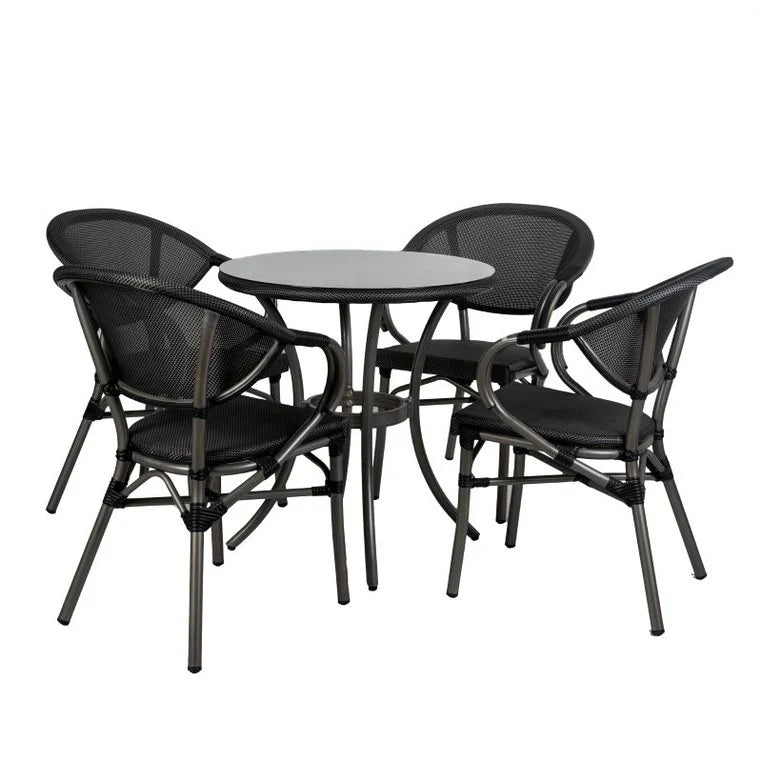 Bistro Pulse 5-Piece Outdoor Lounge Set – Compact Terrace Dining