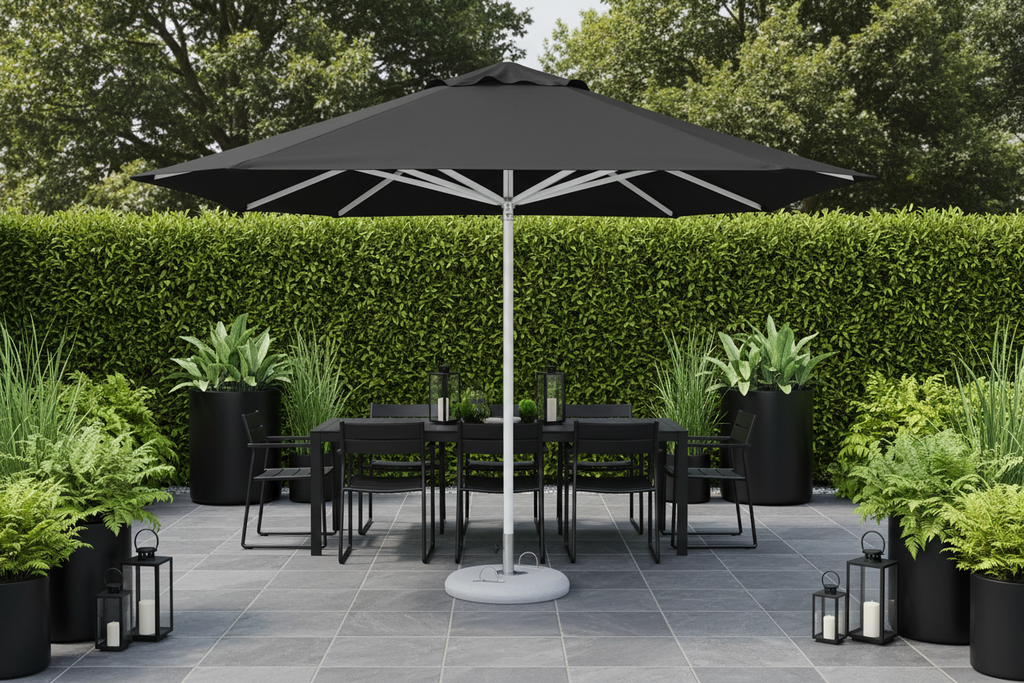4M All Steel Weather Proof Umbrella - Heavy Duty Canvas