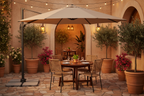 4M Hydraulic Cantilever Umbrella/Tent - Claro Linen Taupe