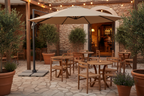 4M Classic Cantilever Umbrella/Tent - Claro Linen Taupe