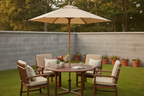 2M Classic Beechwood Outdoor Umbrella – Claro Linen