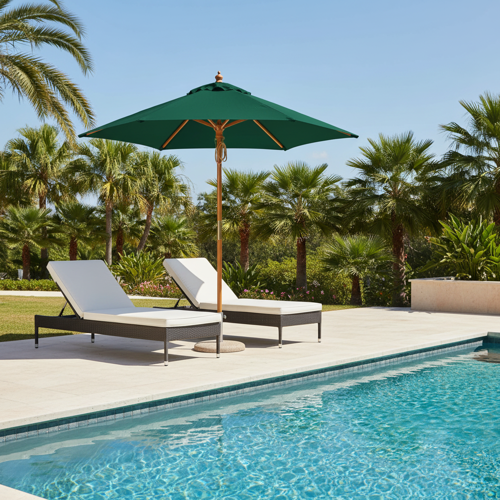 3M Classic Beechwood Outdoor Umbrella – Heavy Duty Canvas